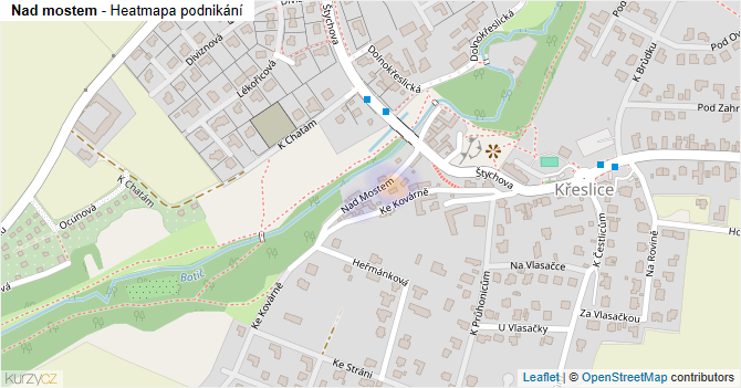 Nad mostem - mapa podnikání