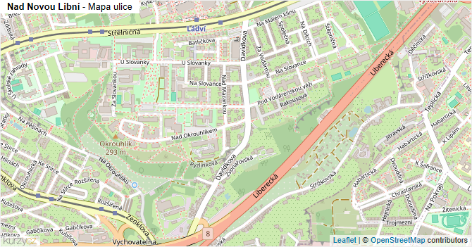Nad Novou Libní - mapa ulice