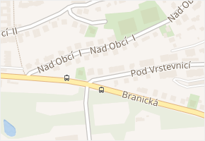 Nad obcí I v obci Praha - mapa ulice