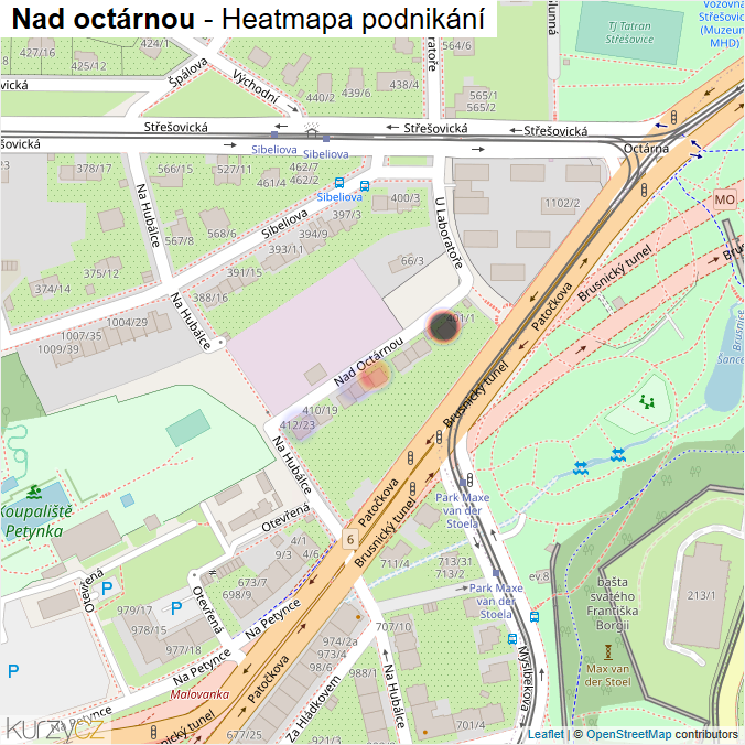Mapa Nad octárnou - Firmy v ulici.