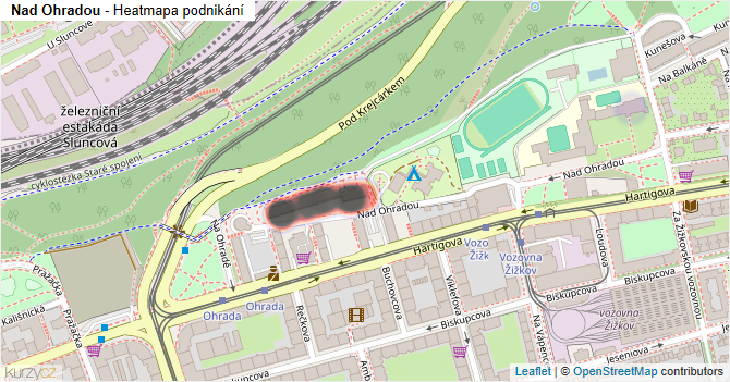 Nad Ohradou - mapa podnikání