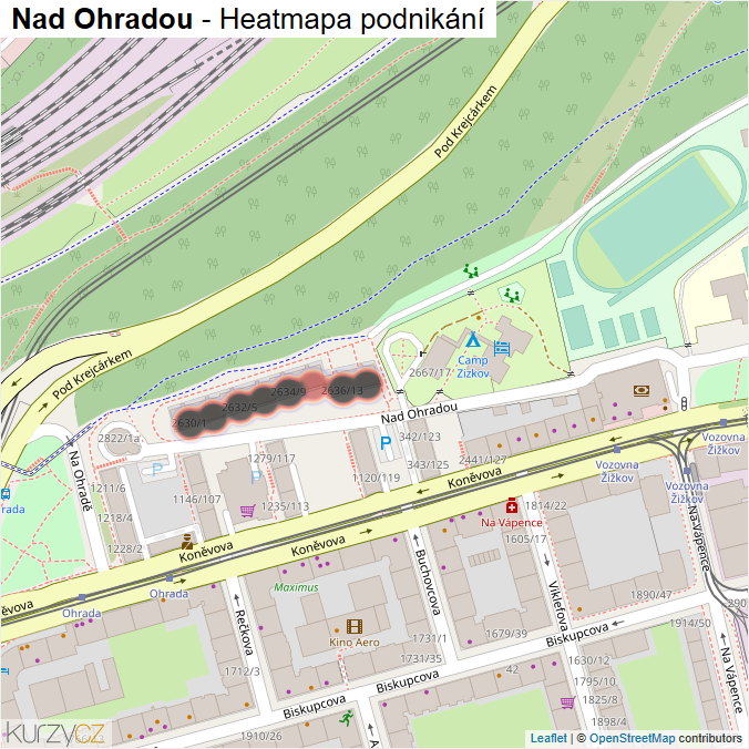 Mapa Nad Ohradou - Firmy v ulici.