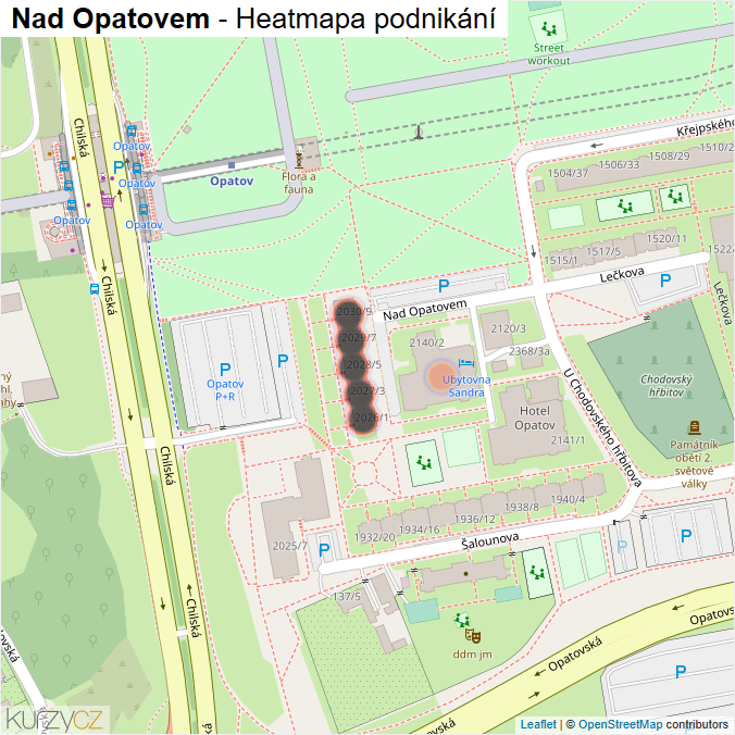 Mapa Nad Opatovem - Firmy v ulici.