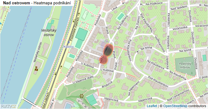 Nad ostrovem - mapa podnikání