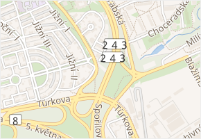 Nad pahorkem v obci Praha 5 - mapa ulice