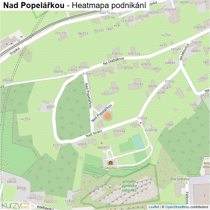 Mapa Nad Popelářkou - Firmy v ulici.