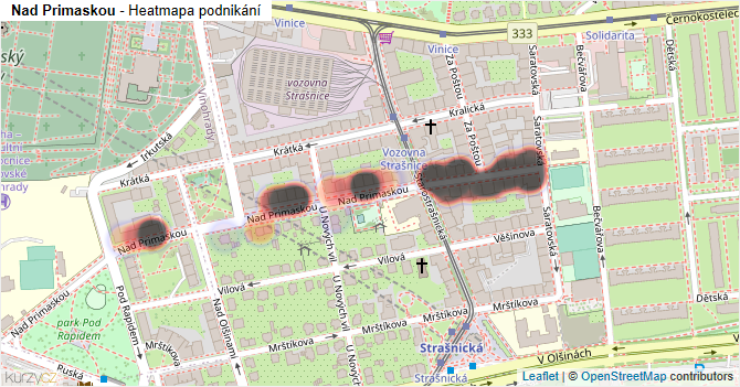 Nad Primaskou - mapa podnikání