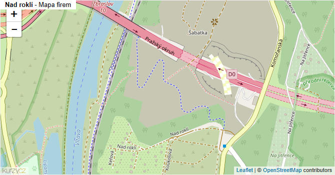 Nad roklí - mapa firem