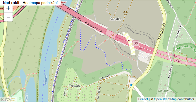 Nad roklí - mapa podnikání