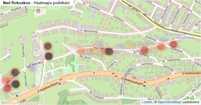 Nad Rokoskou - mapa podnikání