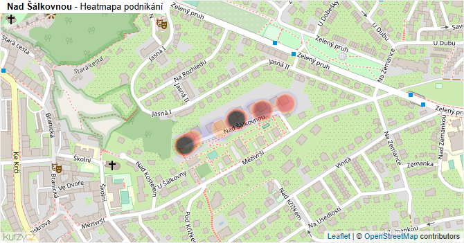 Nad Šálkovnou - mapa podnikání