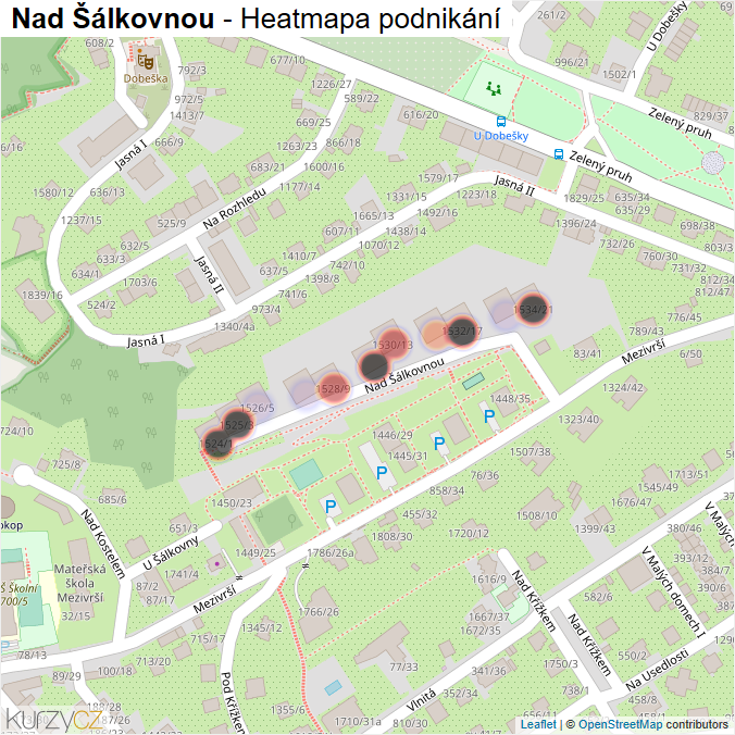 Mapa Nad Šálkovnou - Firmy v ulici.