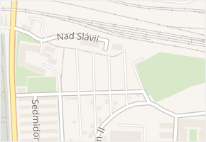 Nad Slávií v obci Praha 9 - mapa ulice