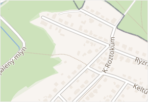 Nad spáleným mlýnem v obci Praha - mapa ulice