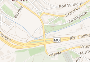 Nad strouhou v obci Praha - mapa ulice