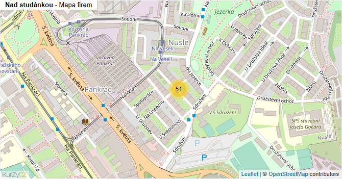 Nad studánkou - mapa firem