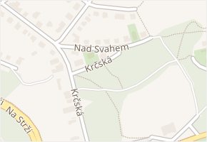 Nad svahem v obci Praha - mapa ulice