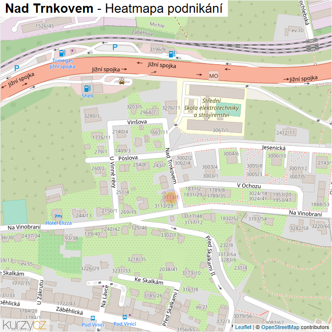 Mapa Nad Trnkovem - Firmy v ulici.