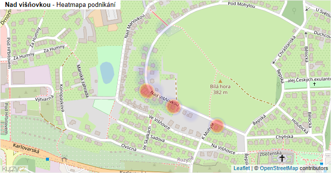 Nad višňovkou - mapa podnikání