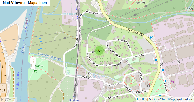 Nad Vltavou - mapa firem