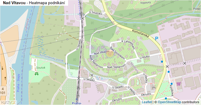 Nad Vltavou - mapa podnikání