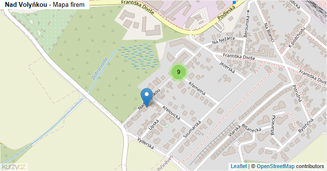 Nad Volyňkou - mapa firem