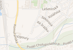 Nad zavážkou v obci Praha - mapa ulice