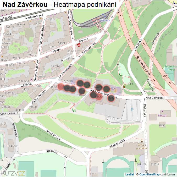 Mapa Nad Závěrkou - Firmy v ulici.