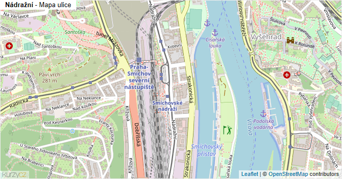 Nádražní - mapa ulice