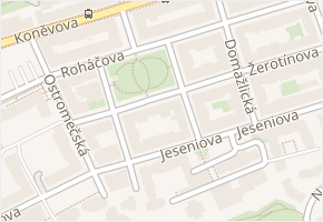 náměstí Barikád v obci Praha 3 - mapa ulice