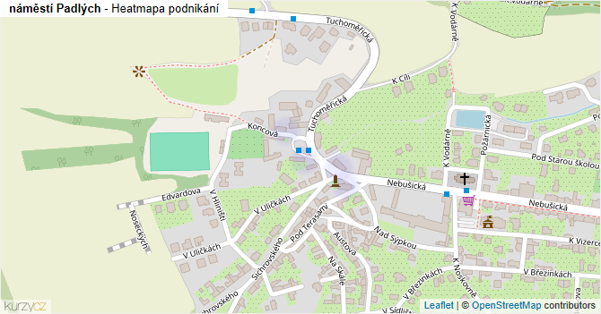 náměstí Padlých - mapa podnikání