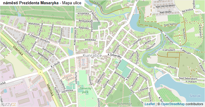náměstí Prezidenta Masaryka - mapa ulice