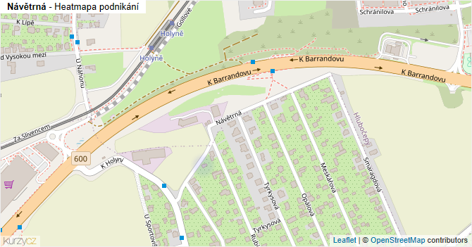 Návětrná - mapa podnikání