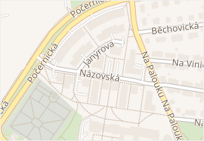 Názovská v obci Praha 8 - mapa ulice
