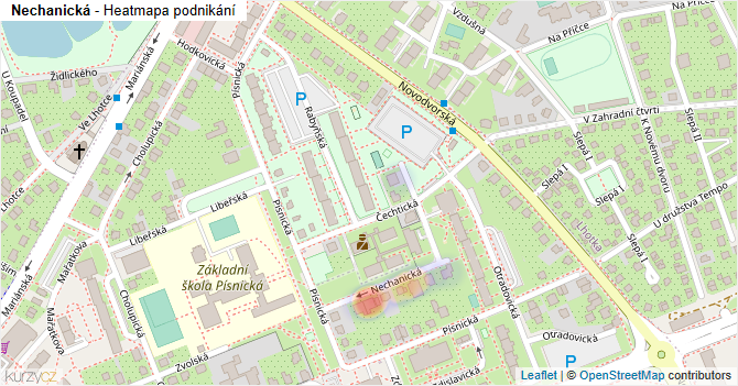 Nechanická - mapa podnikání