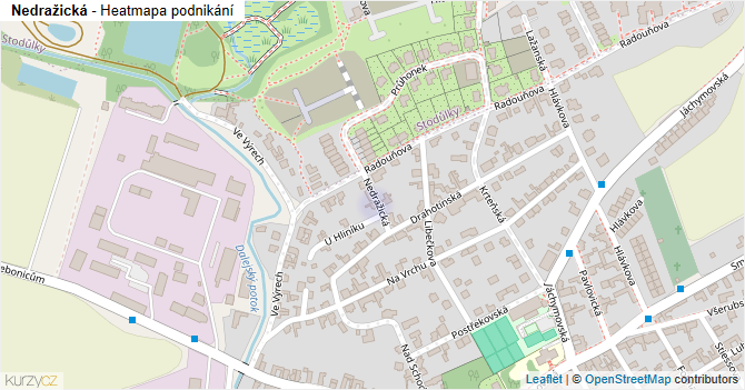Nedražická - mapa podnikání