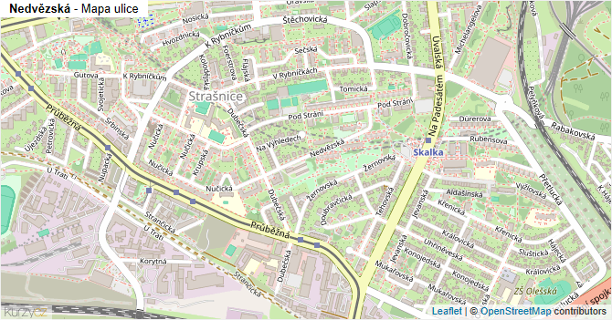 Nedvězská - mapa ulice