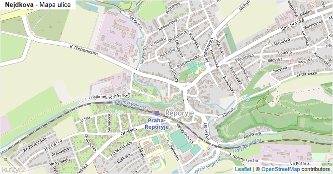 Nejdkova - mapa ulice
