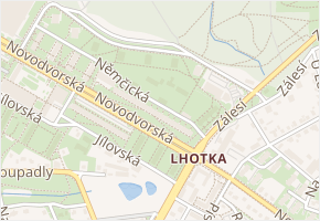 Němčická v obci Praha - mapa ulice