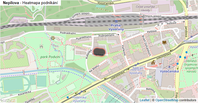 Nepilova - mapa podnikání