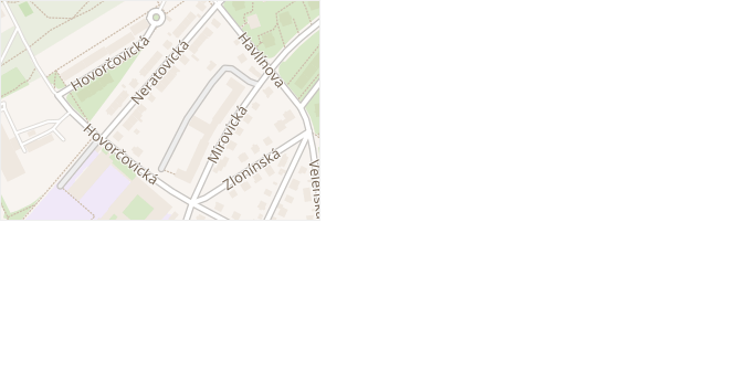 Neratovická v obci Praha 3 - mapa ulice