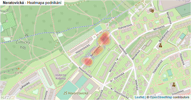 Neratovická - mapa podnikání