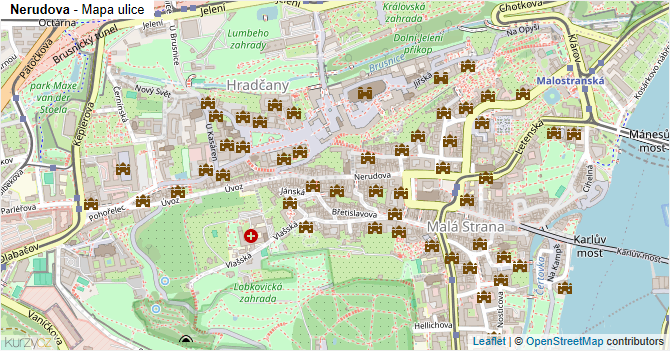 Nerudova - mapa ulice