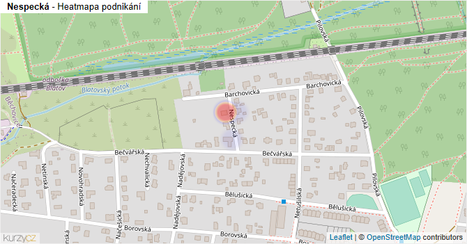 Nespecká - mapa podnikání