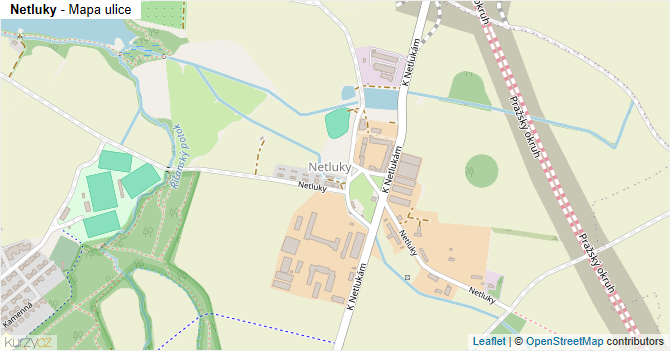 Netluky - mapa ulice