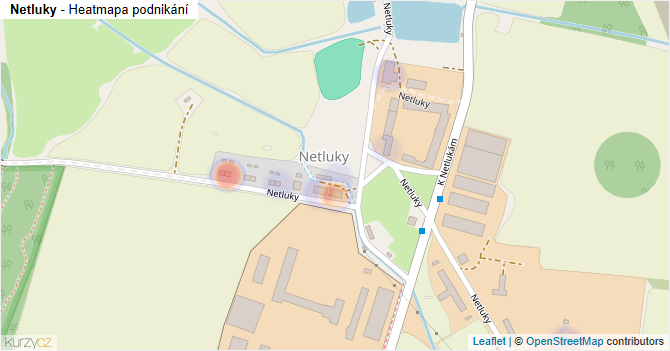 Netluky - mapa podnikání