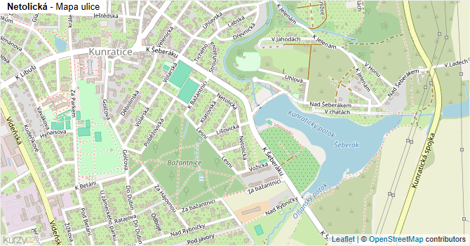 Netolická - mapa ulice