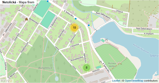 Netolická - mapa firem