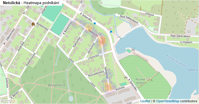 Netolická - mapa podnikání