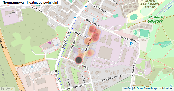 Neumannova - mapa podnikání